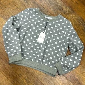 Grey polkadot sweater - Medium
